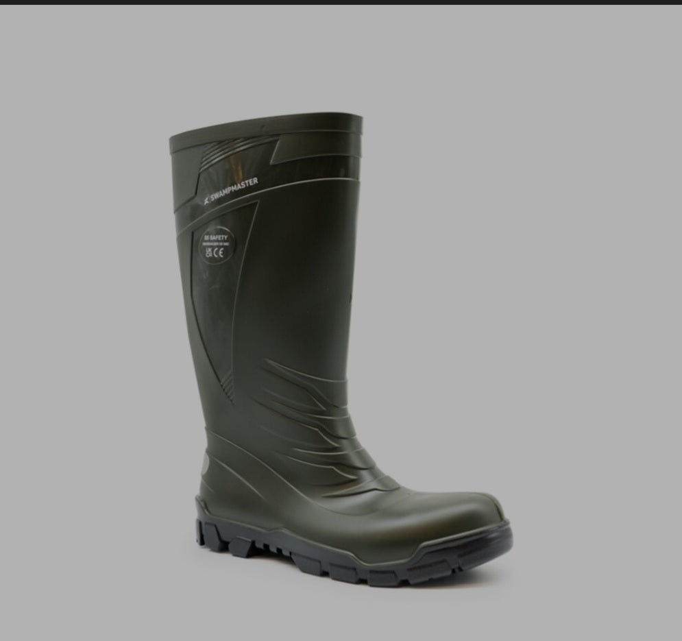 Swampmaster Titan S5 Safety PVC Wellington Black / Green