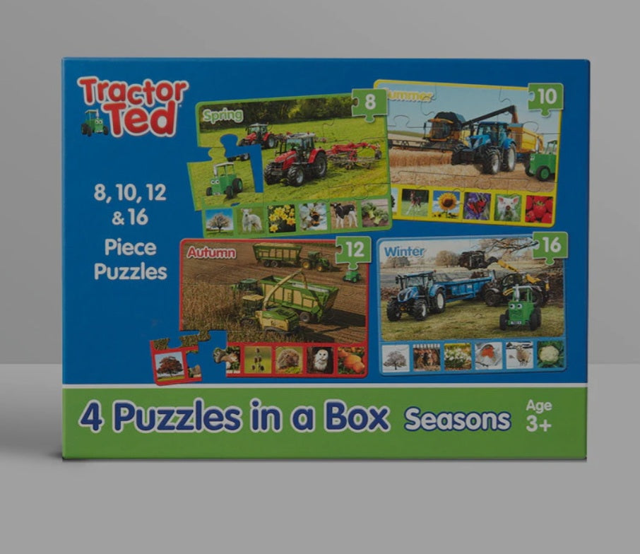 Tractor Ted 4 puzzles in a box