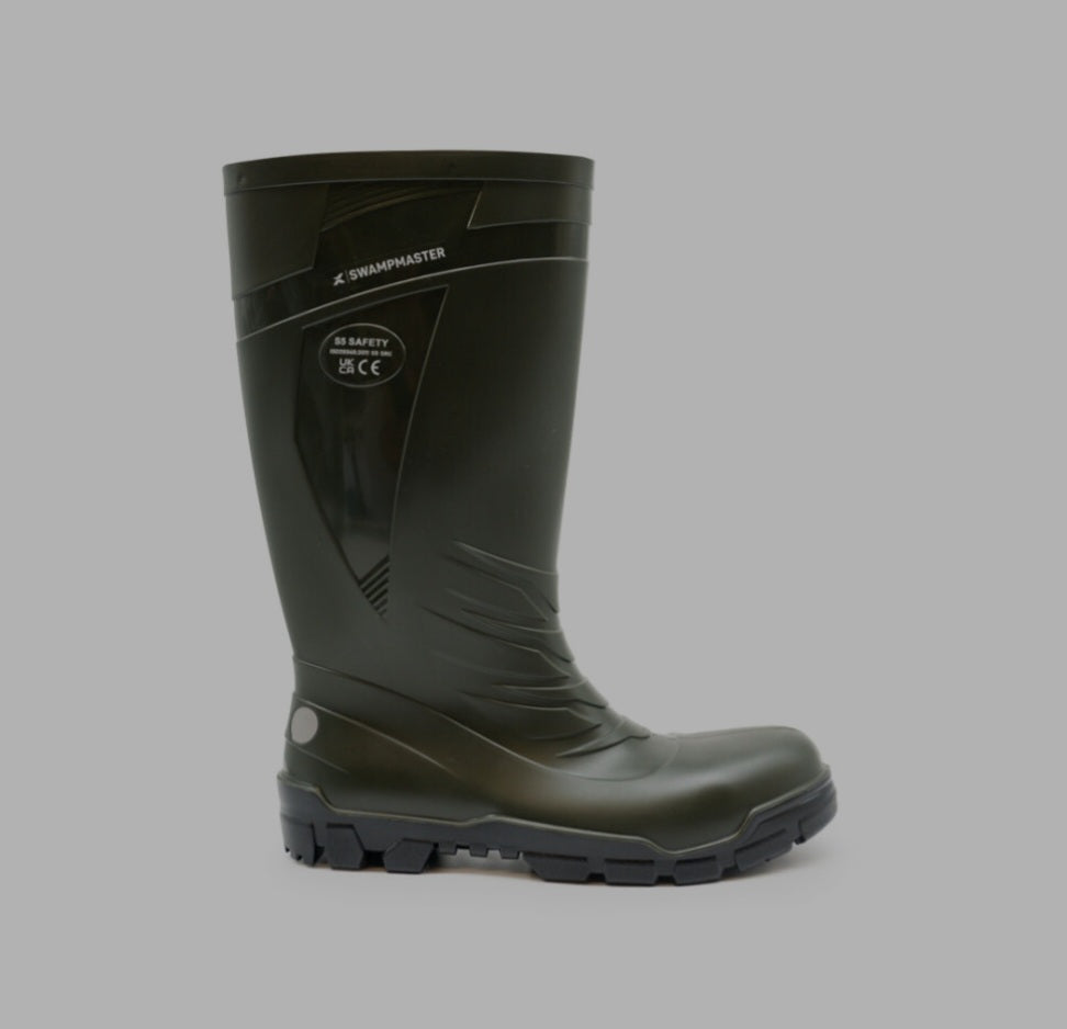 Swampmaster Titan S5 Safety PVC Wellington Black / Green