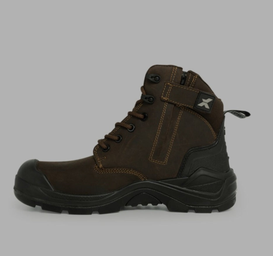 Xpert Pro Zipster S3L Safety Zip-Side Boot - Brown