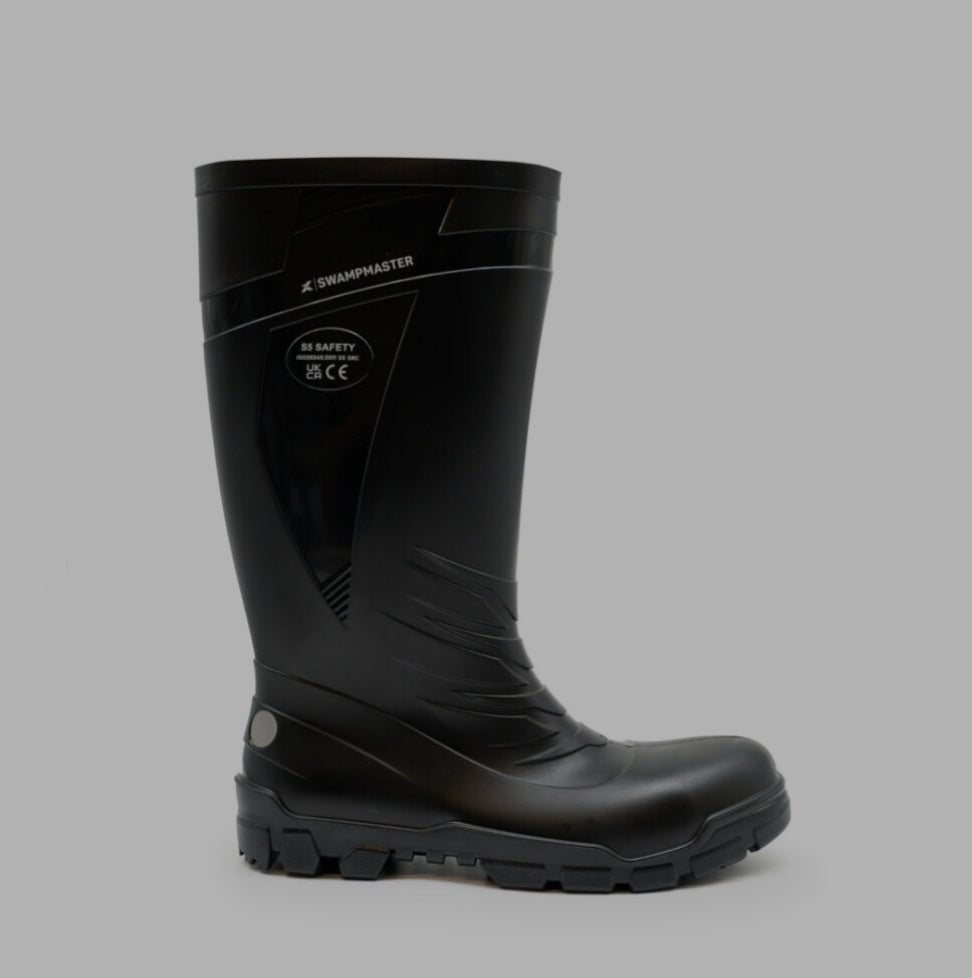 Swampmaster Titan S5 Safety PVC Wellington Black / Green
