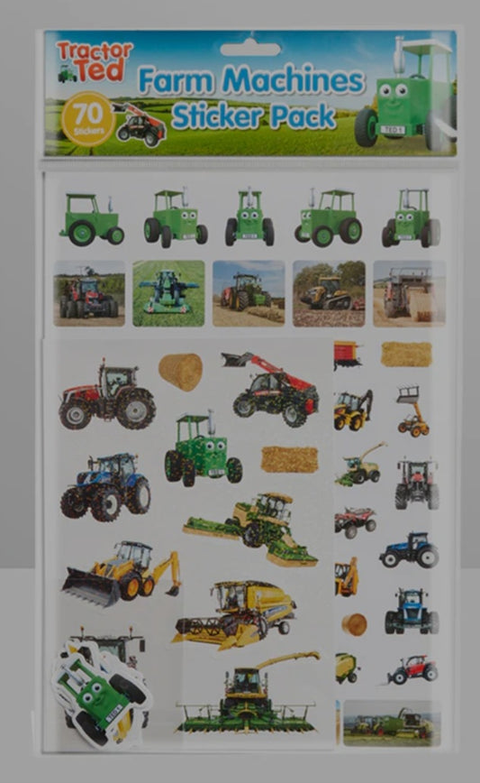Tractor Ted Farm Machines Sticker Pack