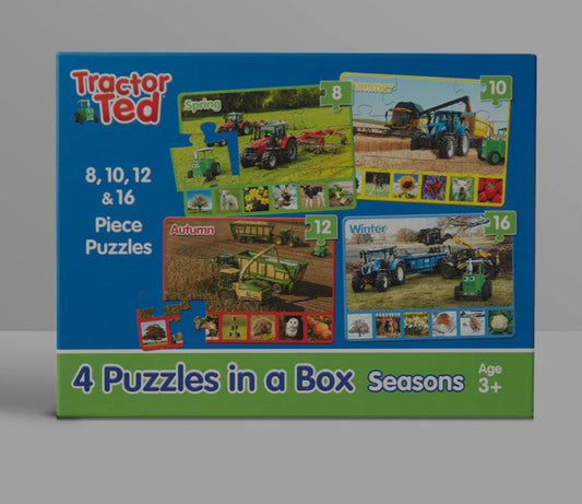 Tractor Ted 4 puzzles in a box