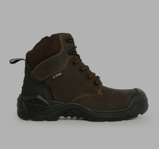 Xpert Pro Zipster S3L Safety Zip-Side Boot - Brown