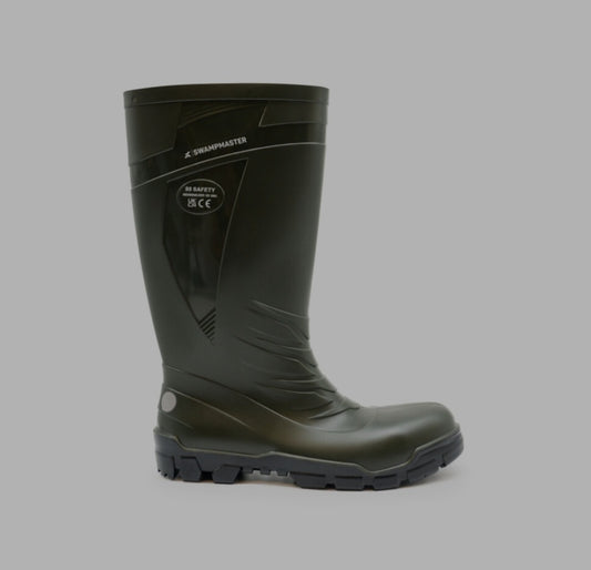 Swampmaster Titan S5 Safety PVC Wellington Black / Green